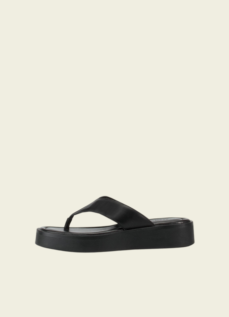 Sandales plateforme en cuir certifié | noir "danya - black" - Vagabond