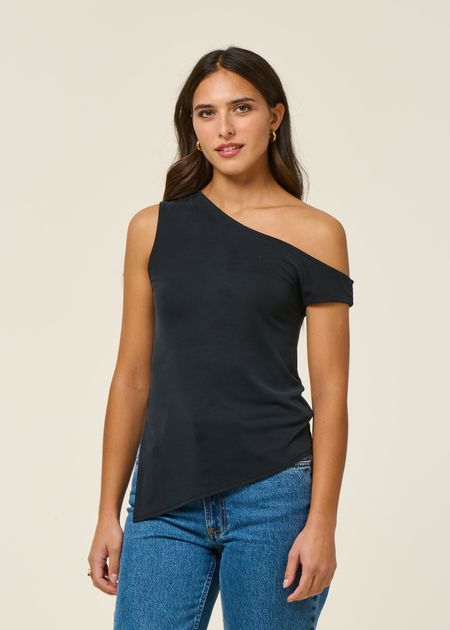 Top en modal | noir "black zohar top - Thinking Mu