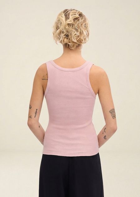Débardeur en coton bio | rose "rib tank top - faded pink", Colorful Standard, photo 4