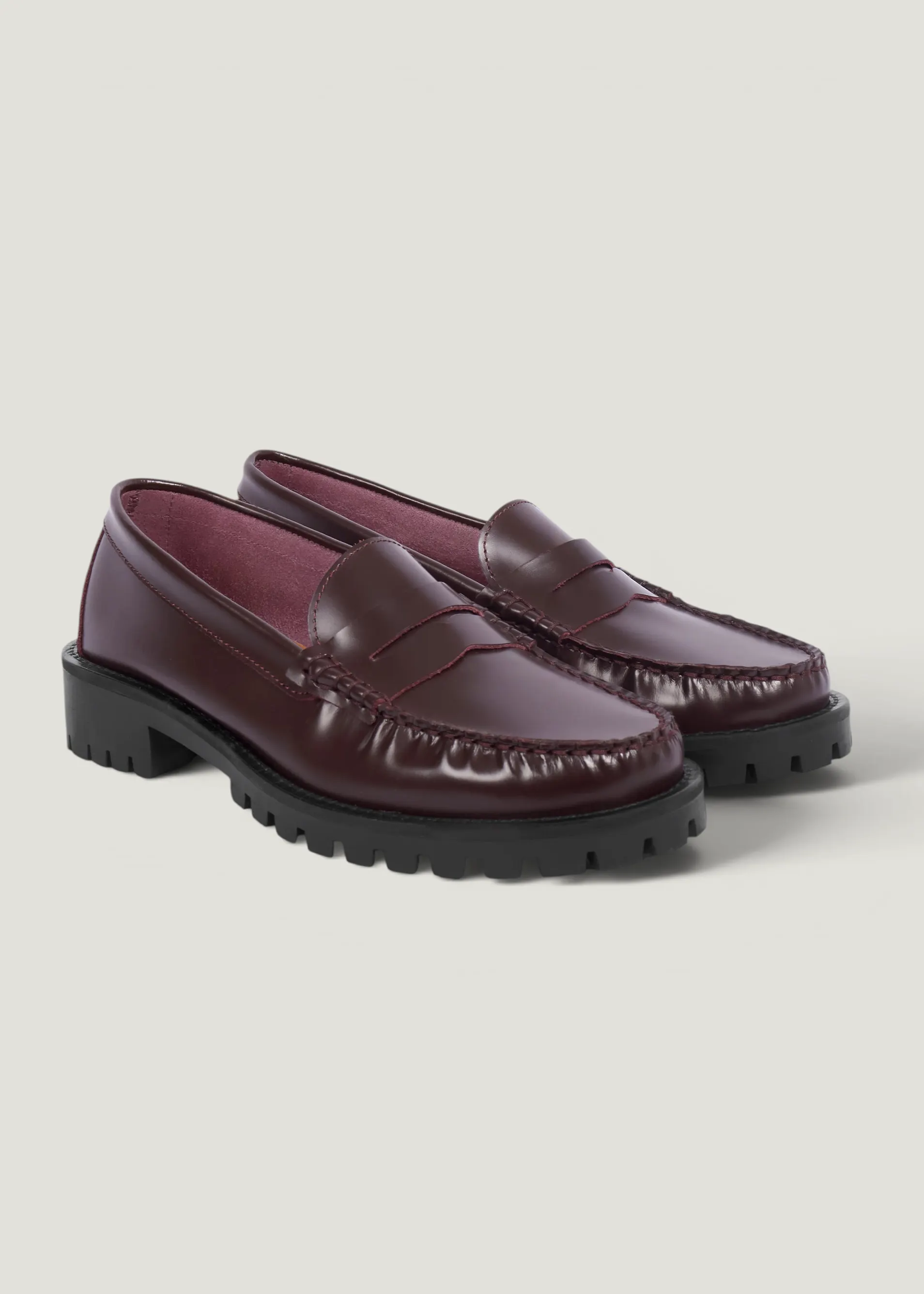Mocassin en cuir vernis certifié | bordeaux "iris", Jules & Jenn, photo 2