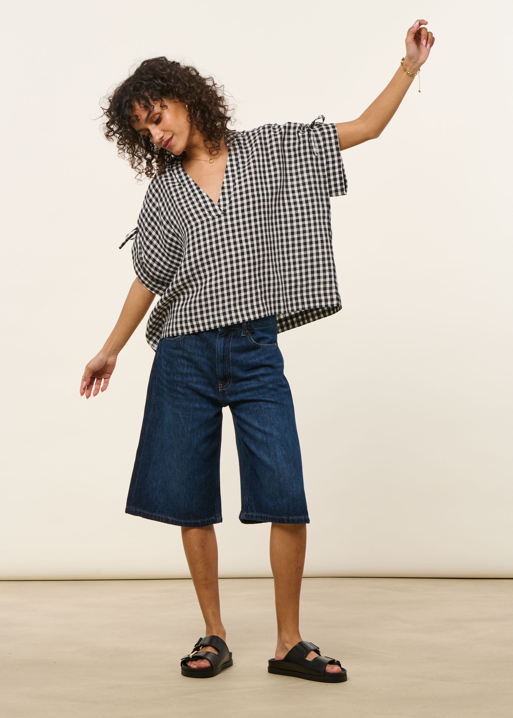 Bluse marie Leinen Vichy-Karo, Bonjour Demain, Foto 4