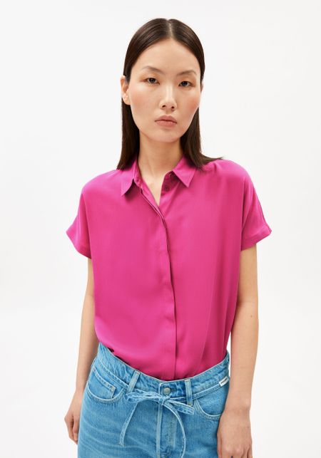 Chemisier en ecovero | rose "Larisaana blouse - very berry"