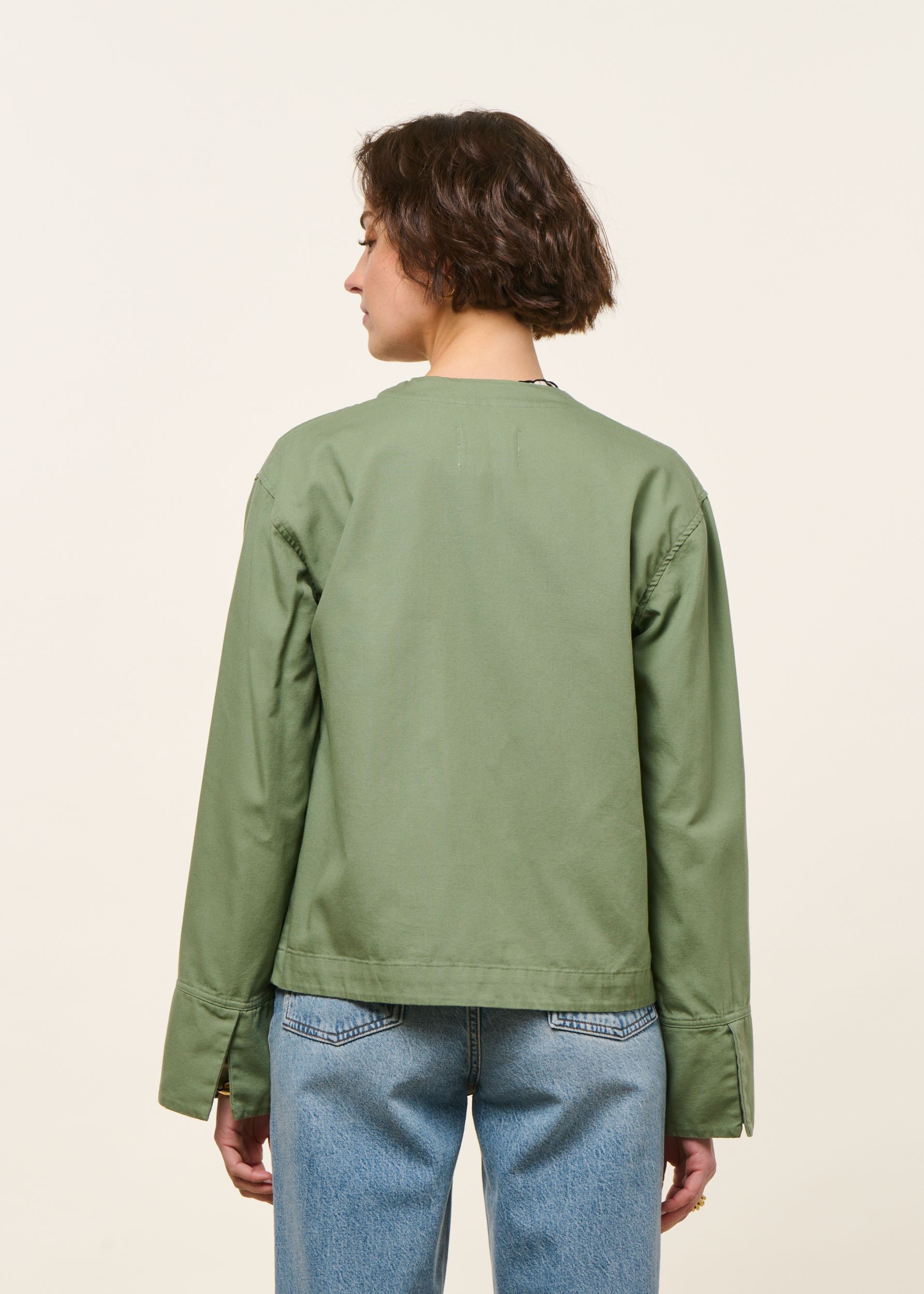 Leichte Jacke aus Bio-Baumwolle | Grün "Kimono jacket organic cotton - leaf green", Rotholz, Foto 5