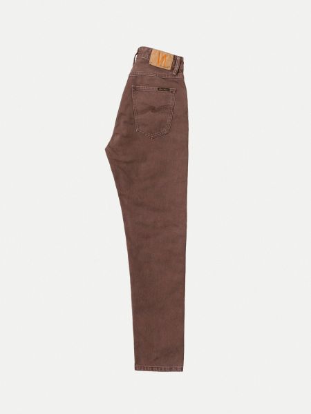 Jean mom marron en coton bio - breezy britt washed cinnamon, Nudie Jeans, photo 8