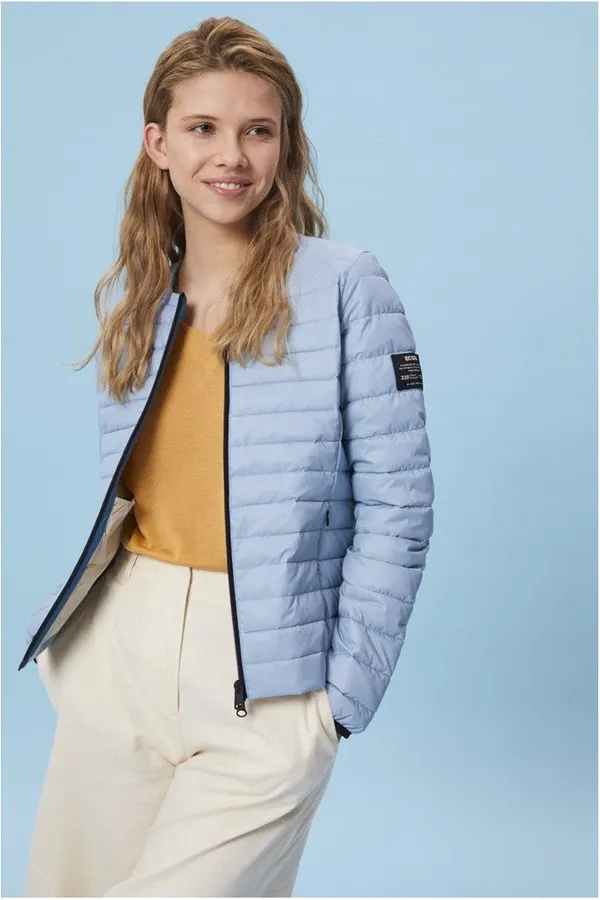 Daunenjacke in Hellblau aus recyceltem Nylon - usuahia, Ecoalf