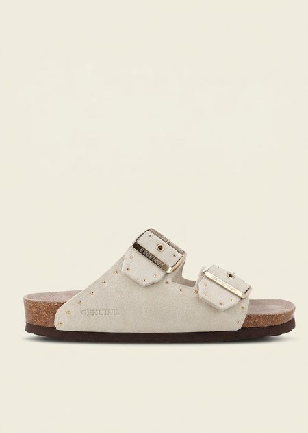 Sandales off white en cuir certifié | blanc "honolulu lead velour off white"