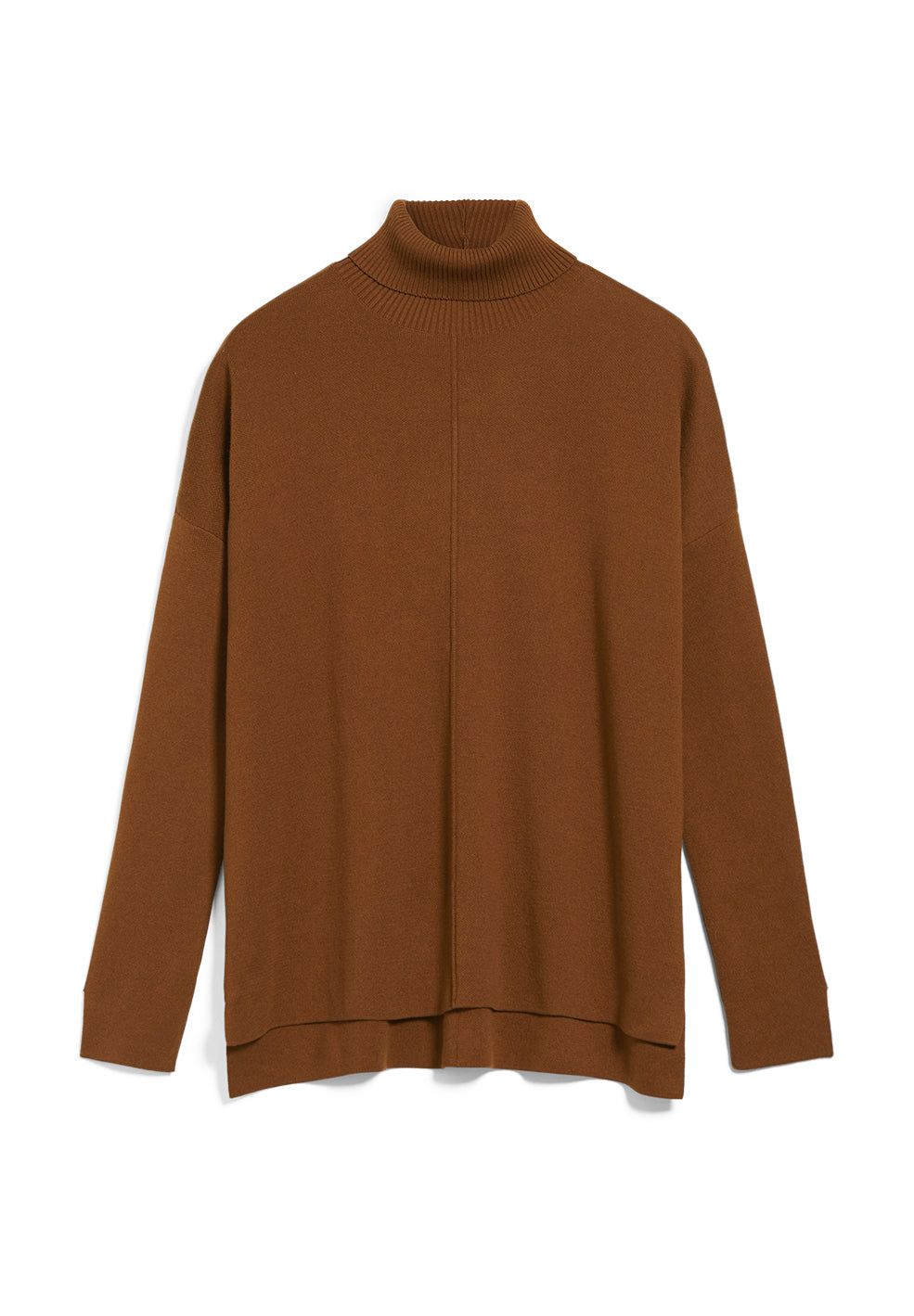 Pull ample à col roulé terracotta en coton bio - ayakaa, Armedangels, photo 5