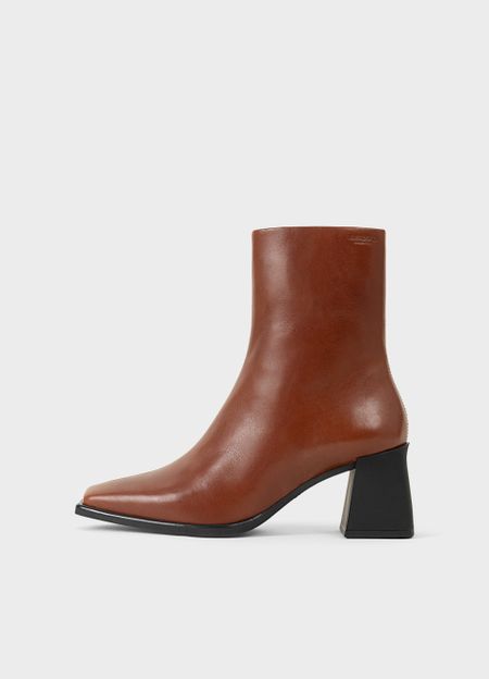 Bottines en cuir certifié | marron "hedda - cinnamon"