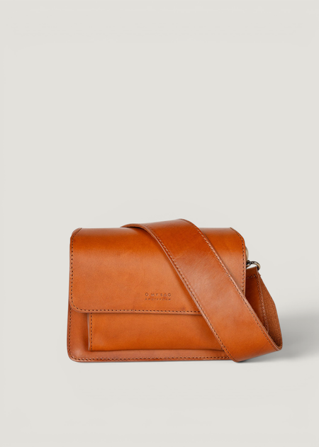 Sac bandoulière en cuir certifié | marron "harper mini cognac classic leather" - O My Bag