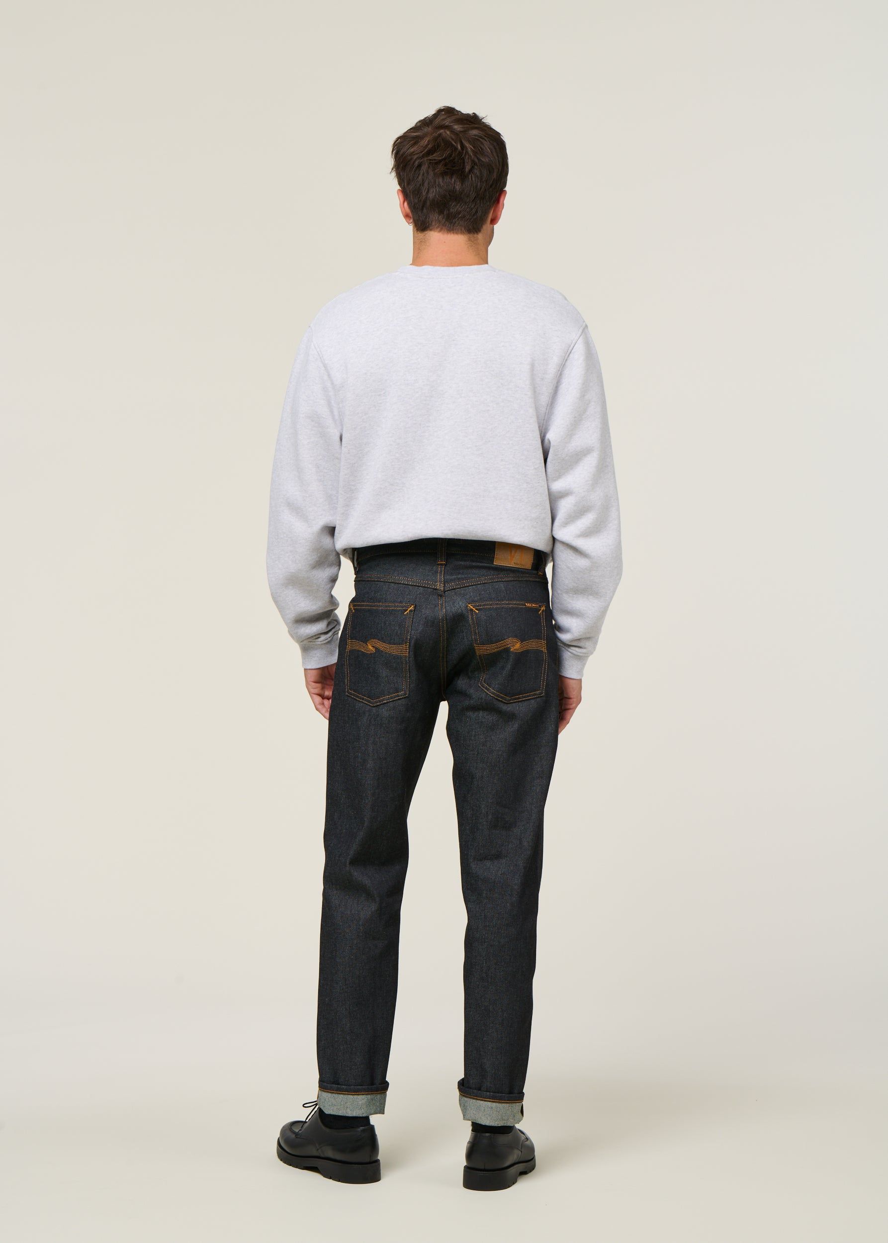 Jean droit large en coton bio | bleu brut "rad rufus dry heavy", Nudie Jeans, photo 4