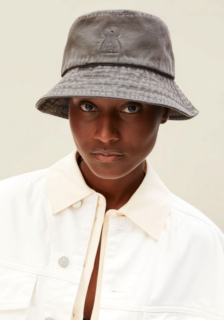 Bob en coton bio | gris "Bucket hat - granit washed" - Armedangels