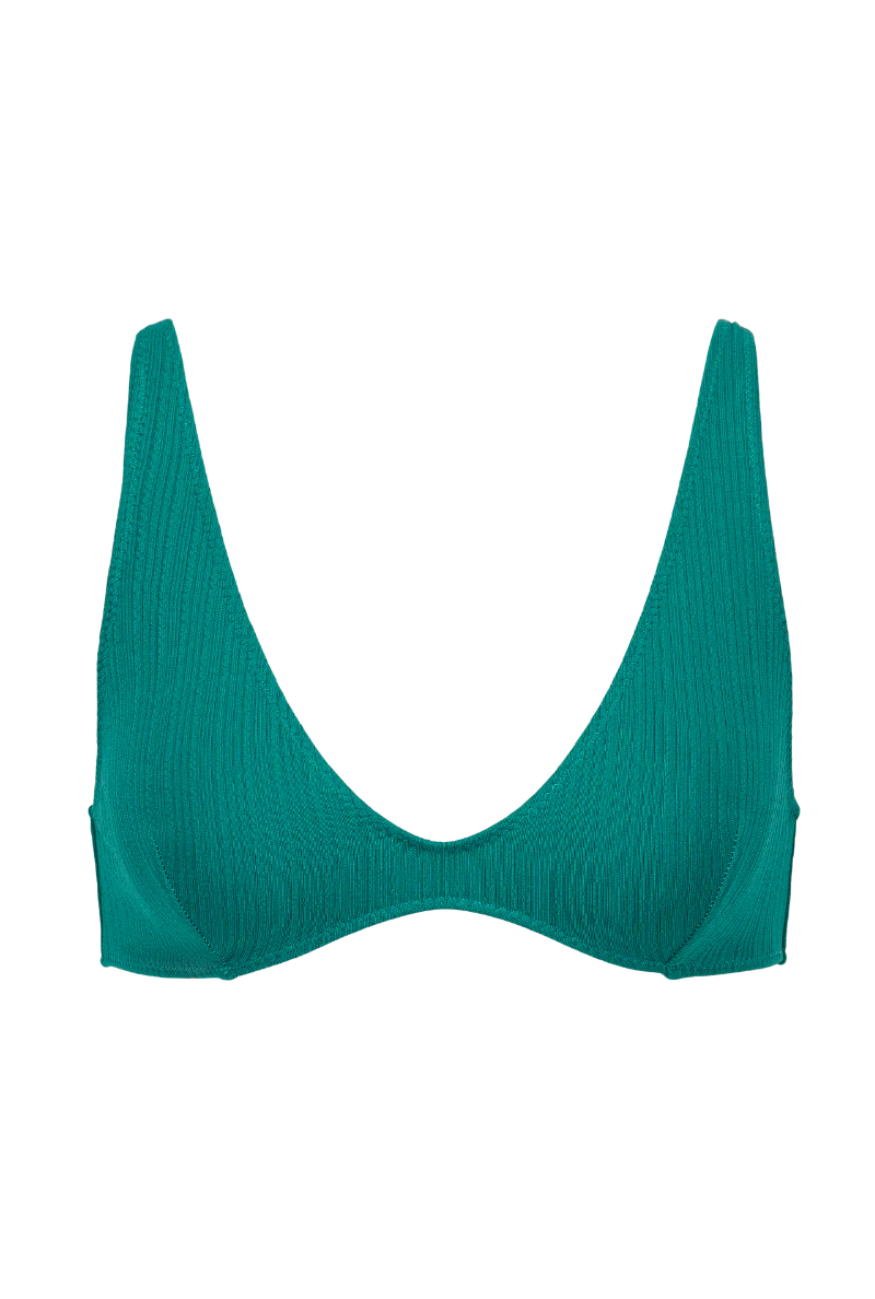 Haut de maillot triangle en matière recyclée | vert "iroise green haut", Nénés Paris, photo 5