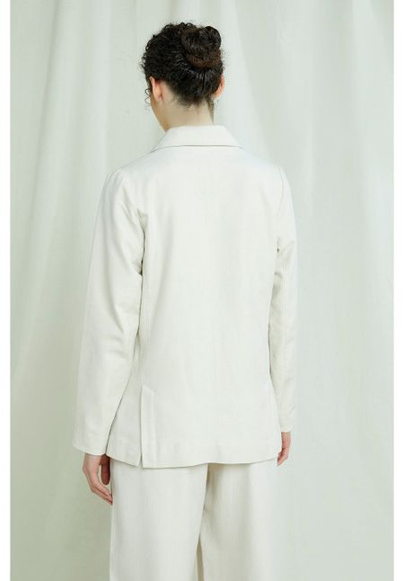 Blazer beige en coton bio - naira, People Tree, photo 5