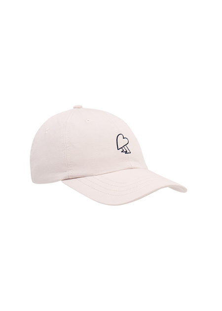 Casquette brodée en coton bio | écru "clay heart cap - clay"
