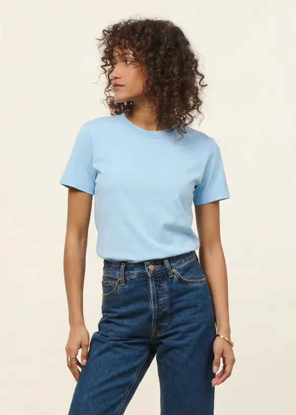T-shirt en coton bio | bleu ciel, WeDressFair