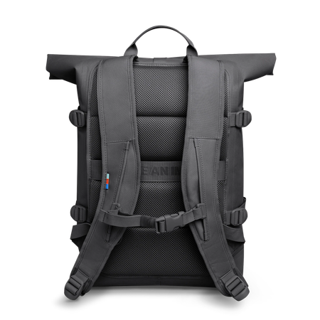 Sac à dos 31l en matière recyclée | gris foncé "rolltop 2.0 shark" - Got Bag