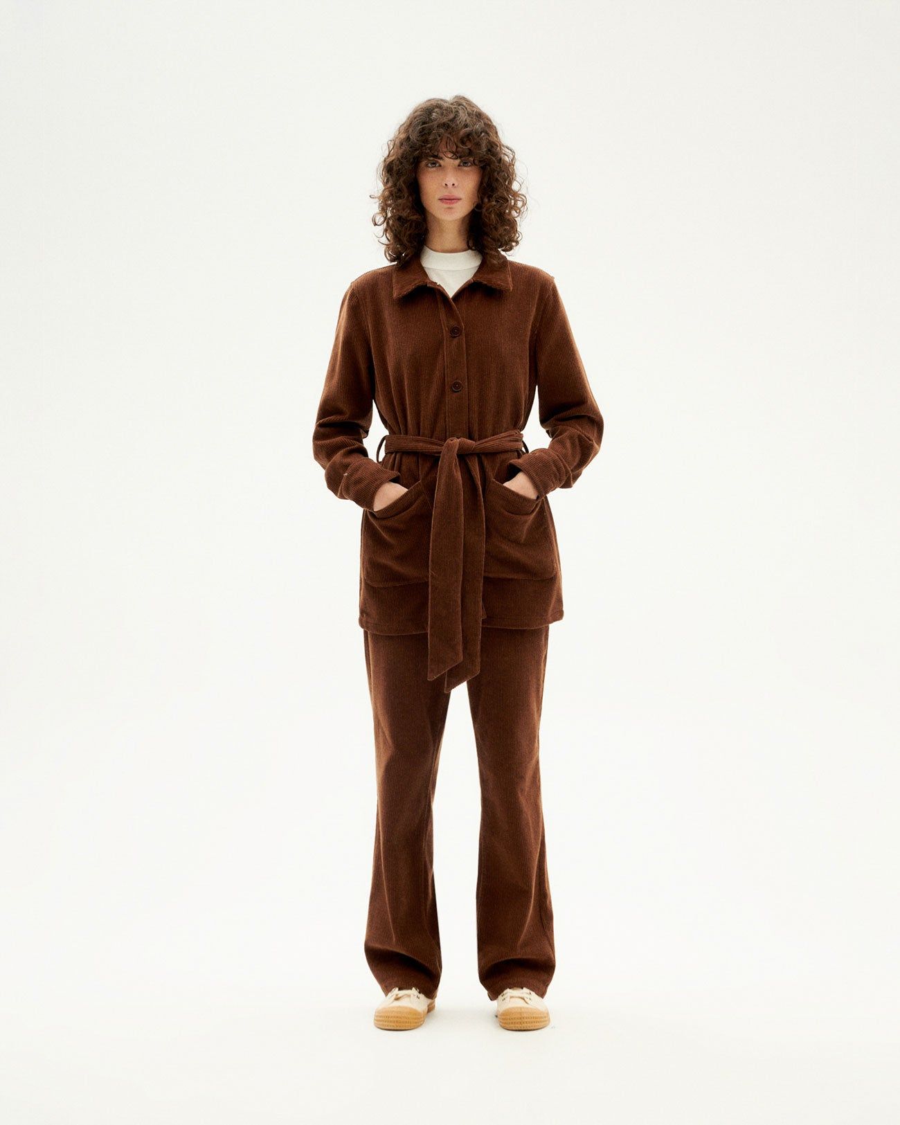 Cordjacke aus Bio-Baumwolle | Braun "chocolate corduroy taylor jacket", Thinking Mu, Foto 4