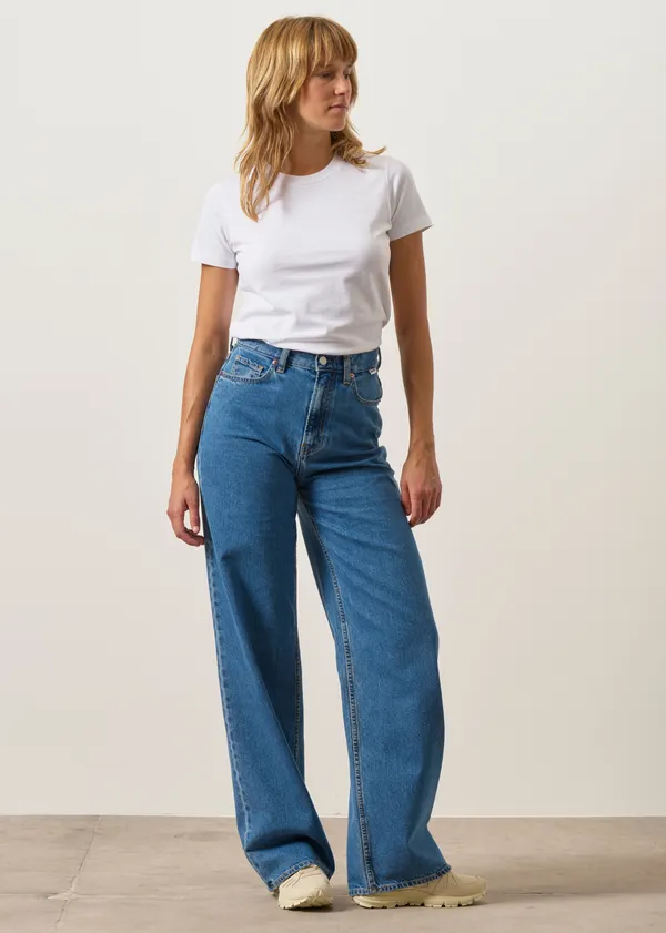 Jean droit large en coton recyclé | bleu "enijaa - daydream", Armedangels
