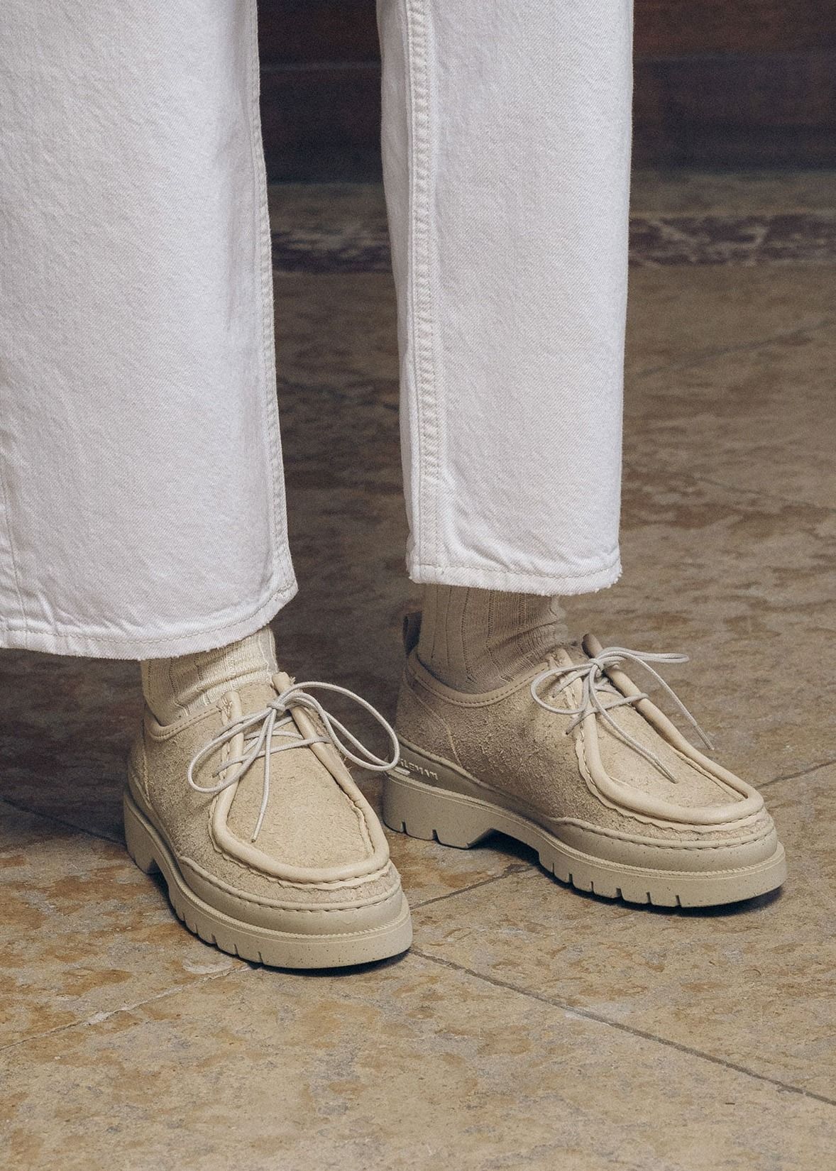 Derbies made in france en cuir velours certifié | beige "major vp oak 2", Kleman, photo 4