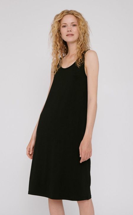 Robe noire légère en tencel - black