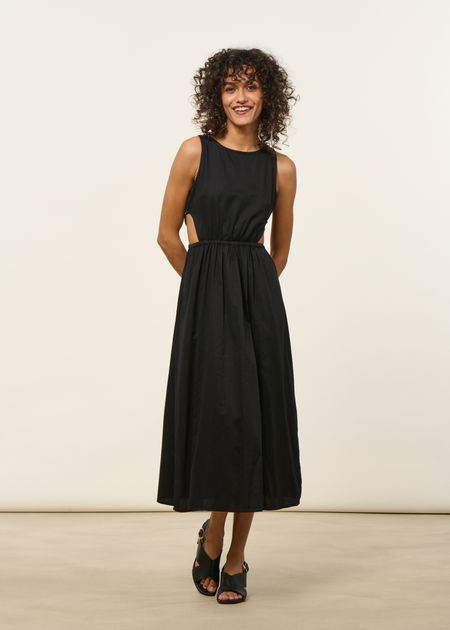 Robe en coton bio | noir "black kin dress"