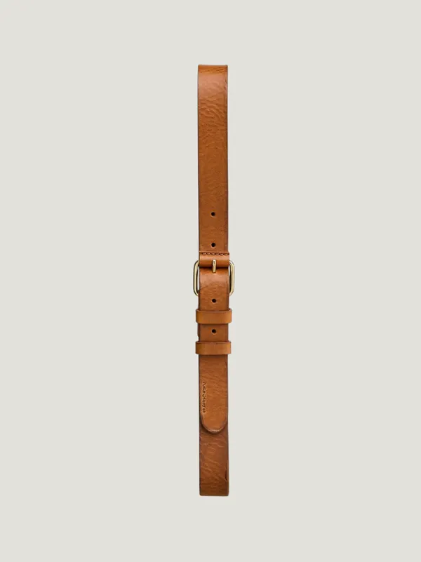 Ceinture en cuir tannage végétal | caramel "dwayne toffee brown", Nudie Jeans