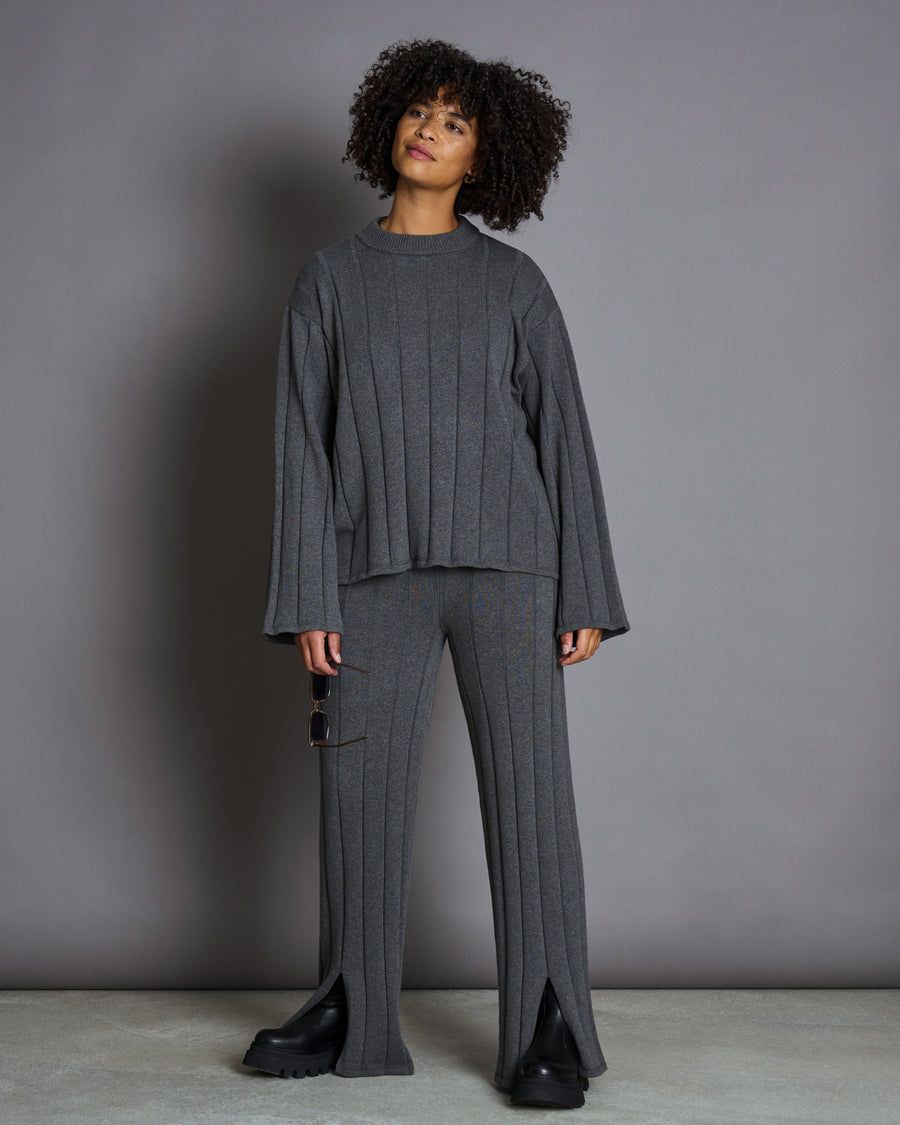 Lockerer Strickpullover aus Bio-Baumwolle | Dunkelgrau "tica dark grey", Jan'n June, Foto 1