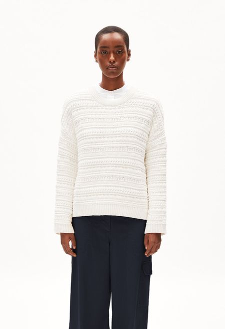 Weißer Strickpullover aus Bio-Baumwolle - laniaa off white, Armedangels, Foto 6