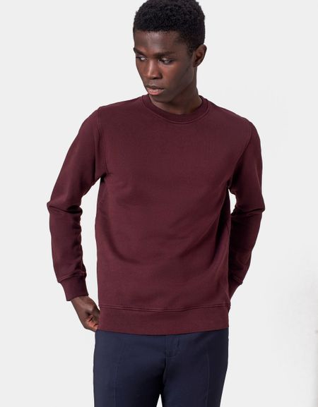 Sweat en coton bio | bordeaux "oxblood red"