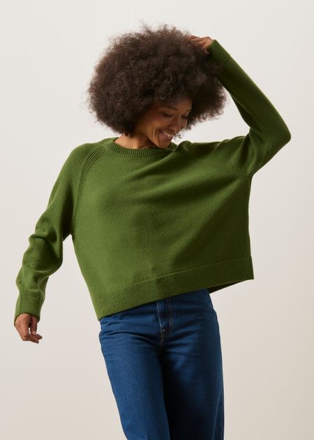 Pull oversize raglan en laine mérinos recyclée, WeDressFair