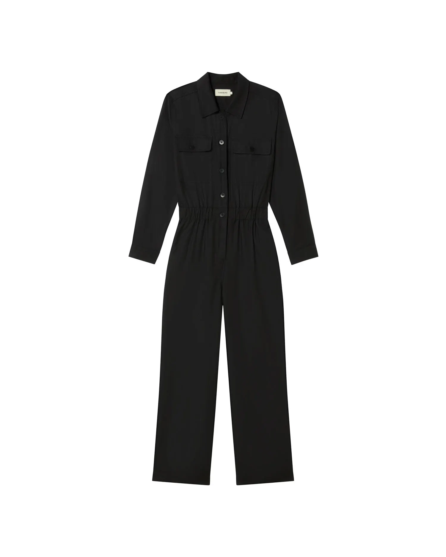 Combinaison en coton bio et tencel | noir "black bean montana jumpsuit", Thinking Mu, photo 5