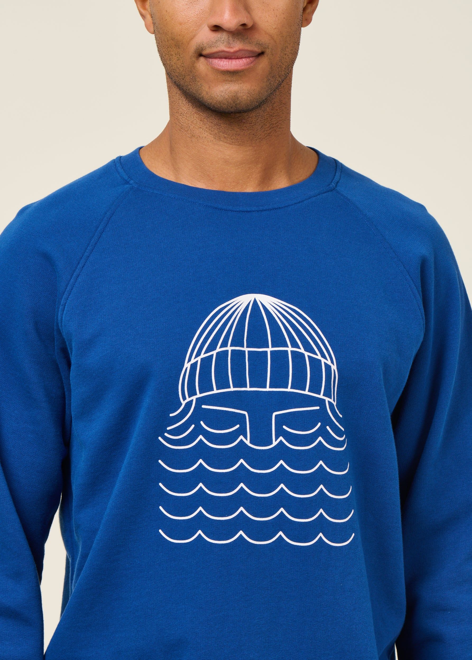 Sweat en coton bio | bleu "cobalt to the sea", Bask in the Sun, photo 2