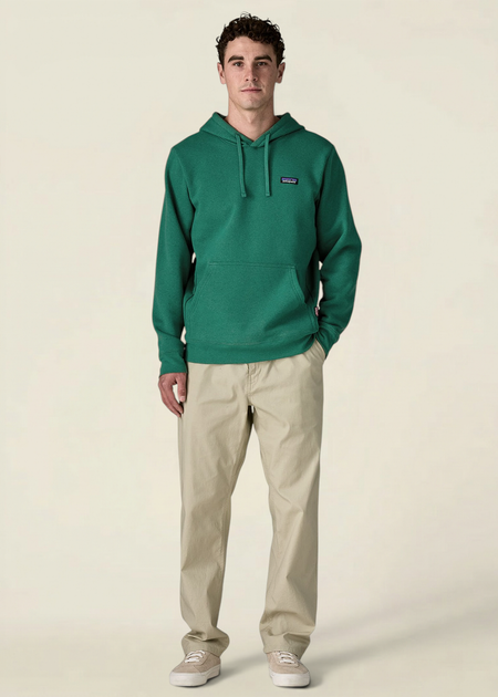 Sweat à capuche en coton et matière recyclée | vert "p-6 label uprisal hoody - gemg" - Patagonia