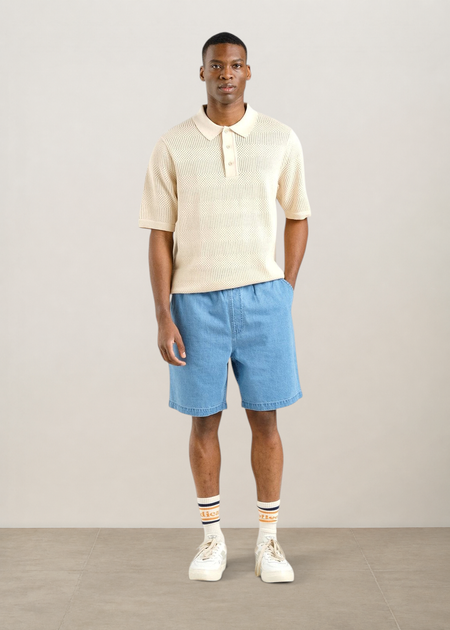 Short denim léger en coton bio | bleu clair "vejle denim light blue" - Dedicated