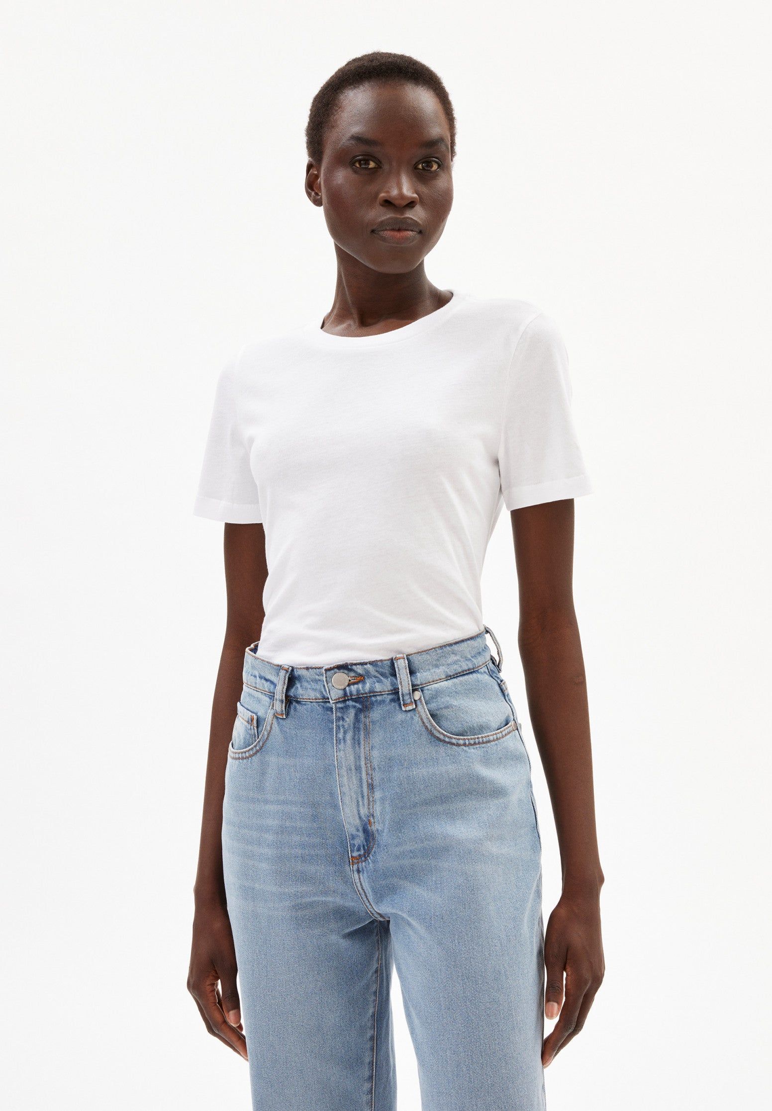 T-shirt uni blanc en coton - lidaa, Armedangels, photo 1