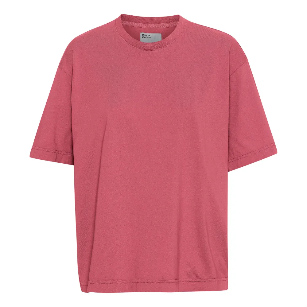 T-shirt oversize en coton bio | rose 