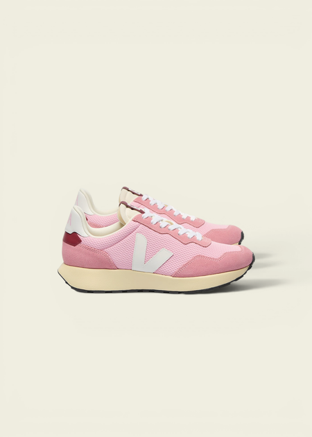 Baskets en mesh recyclé | rose "paulistana - guimauve white" - Veja