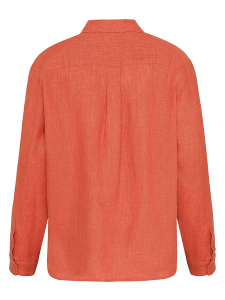 Hemd aus Bio-Leinen | rot "loose linen long sleeved shirt - langoustino", Knowledge Cotton Apparel, Foto 3
