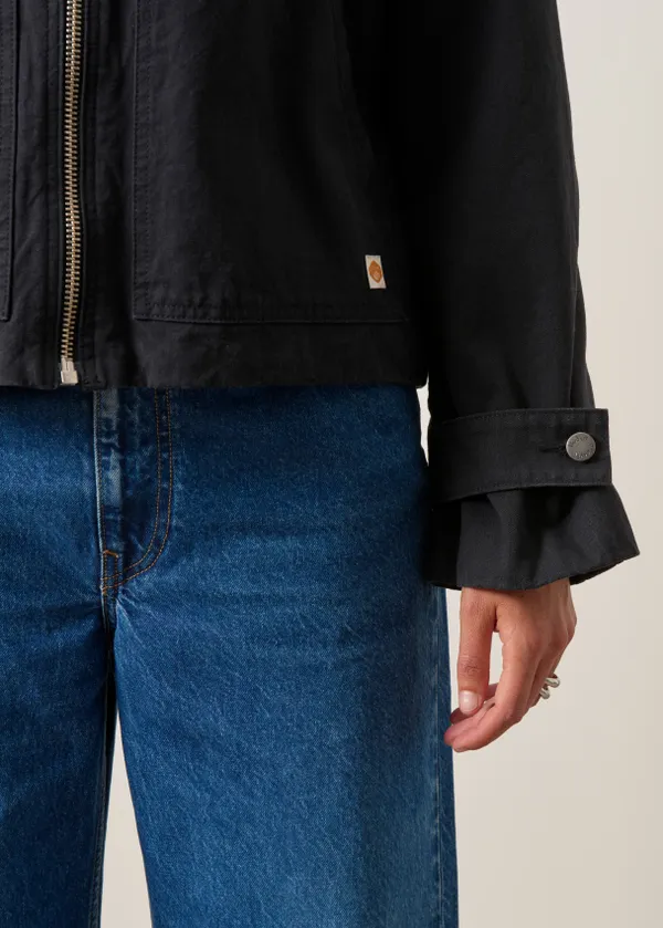 Veste en coton biologique épais | noir "Lana jacket duck canvas", Nudie Jeans