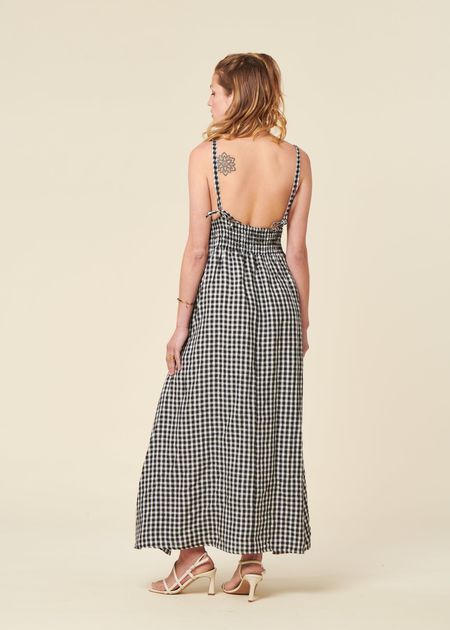 Kleid ada Leinen Vichy-Karo, Bonjour Demain, Foto 5
