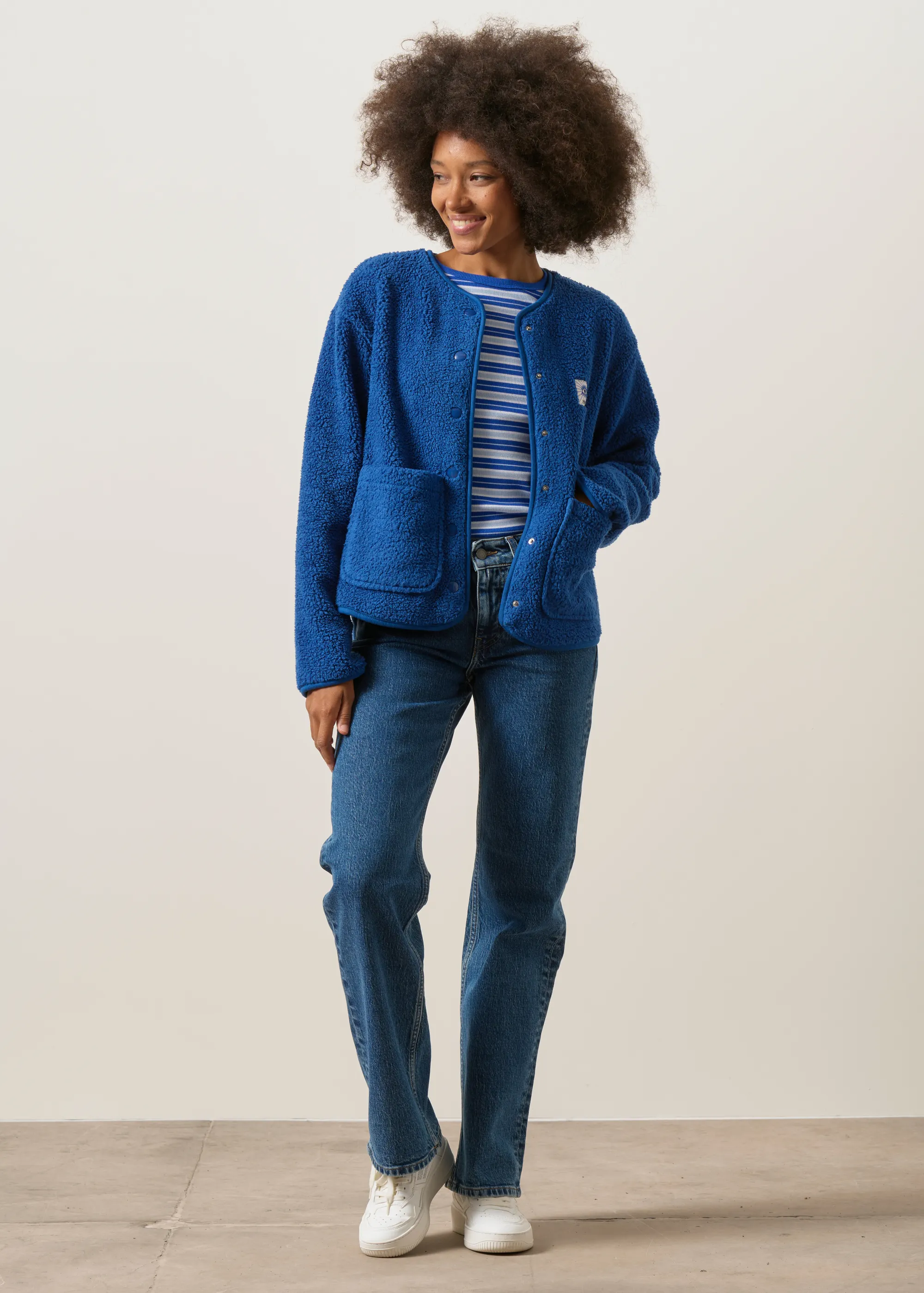 Veste polaire en matière recyclée | bleu "Cloudy day jacket iceberg blue", Mademoiselle Yéyé, photo 5