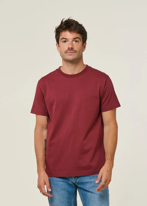 T-shirt en coton bio | bordeaux, WeDressFair