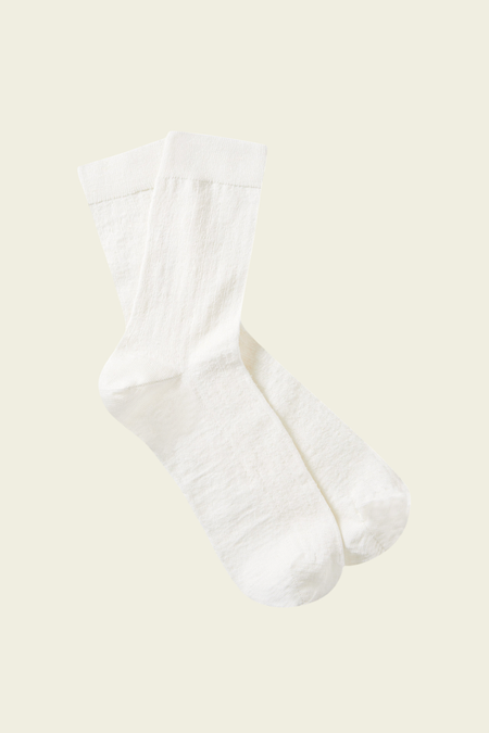 Chaussettes en lin et coton bio | blanc "linen socks white"