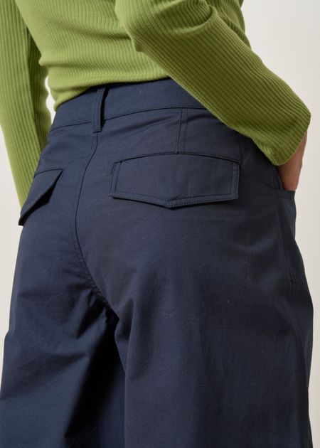 Pantalon ballon en coton bio | marine "Navy marissa pants" - Thinking Mu