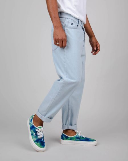 Jean bleu clair en coton bio - 5 pocket light denim, Brava Fabrics, photo 2