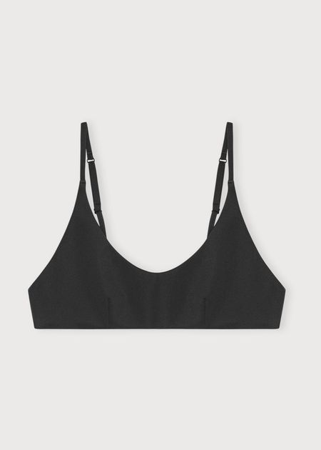 Haut de maillot en matières recyclées | noir "swim scoop bikini top - black"