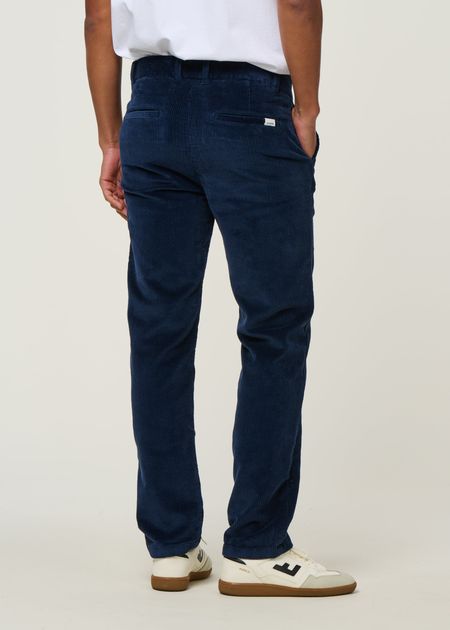 Chino droit en velours côtelé | bleu "chuck corduroy pants - night sky", Knowledge Cotton Apparel, photo 3