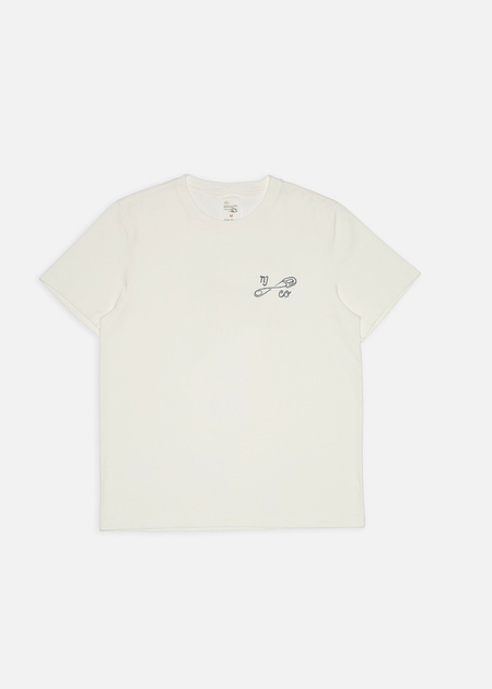T-shirt en coton bio | écru "Roy t-shirt njco pin" - Nudie Jeans
