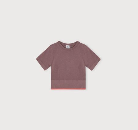 T-shirt maintien léger en ecovero | rose "luxe touch crop tee rose wood"