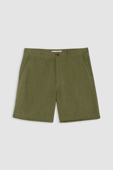 Shorts aus Leinen | Grün "reagan four leaf clover", Kings of Indigo, Foto 5